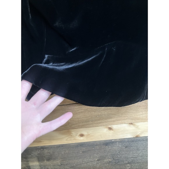90’s vintage Velvet Black Jacket Women's Black Holiday Top - Picture 9 of 11